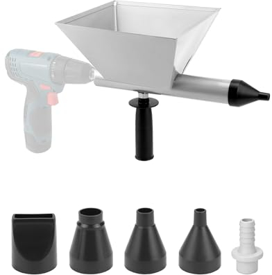 QWORK® Pistolet à Joints Électrique pour Mortier, Pistolets à Calfeutrer avec 4 Buses (Tout Métal)