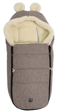 Kaiser 65322 Hoody Maus Wool Babyschalen Woll Fußsack (Pepper Brown)