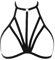 Sexy Strappy Harness, Adjustable Halter Belt Crop Top Bralet Cupless Cage Bra Plus Size Breast Harness for Ladies Festival Club Party Wear Black