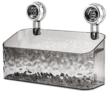 Monozoz Mensola Doccia Con Ventosa, Ripiano A Ventosa, Portaoggetti Bagno Con Ventosa Impermeabile,Dispenser E Organizer Per Doccia, Carrello Da Bagno Con Aspirazione, Durevole E Stabile