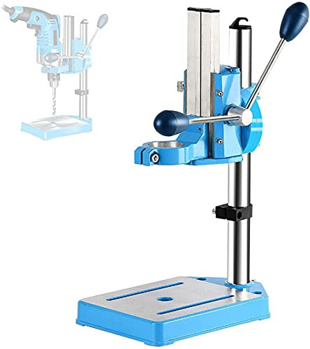 Rotatable Drill Press Table Heavy Duty Bench Stand 38-50mm Clamping 80mm Stroke - Cast Aluminum Base, Thickened Column - DIY Woodwork Metal Drilling
