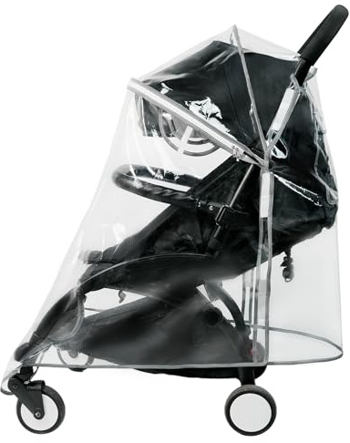 Thicking EVA RainCover for Compact Foldable Stroller,Only Fit BBZYOYO Perfectly,Weather Shield with Waterproof Zipper Opening,Reflective Safety Edging & Full Coverage Design,Ideal for Urban Travel.