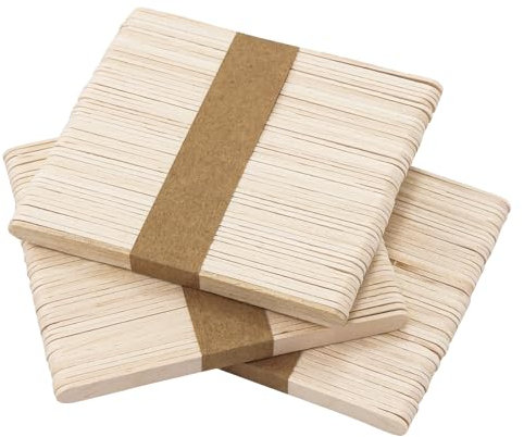 Lot de 150 étiquettes pour plantes en bois, plaques de plantes en bois naturel, étiquettes de semis, panneaux de signalisation de jardin, bâtons de sucette, pour travaux manuels de tiges de glace