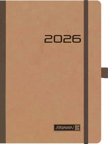 BRUNNEN Buchkalender Mod. 796 2026 | A5, Karton, braun
