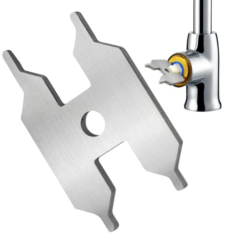Faucet Cartridge Removal Tool - Cartridge Cover Key, Stainless Steel Extractor Wrench | Sink Tap Puller Valve Tool, Plumbing Maintenance Kit for Bathroom, Shower, Kitchen Mixer Repair