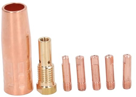 ZJchao Accesorios de Soldadura de MIG, Accesorios de Soldadura de Pistola de MIG 0.031in Reemplazo de Soldador Regulador de Gas Soldado Regulador de Gas Boquilla de Latón Equipo para FC90 80GL