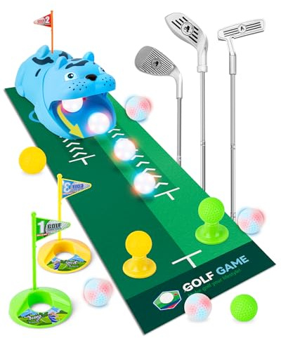 Kizmyee Minigolf Set Spielzeug für Kinder mit automatischem Ballrücklauf