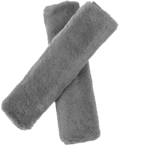 Coussinets pour Ceinture de Sécurité Confort Fausse Fourrure | Coussin Confort en Fausse Fourrure de Lapin pour Voiture, Camion, Enfants et Adultes | Protège Épaules et Cou, Soulage Pression