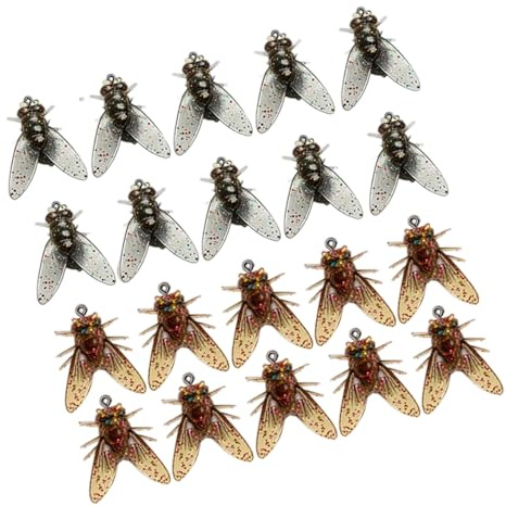 Javoryxh 20 Piezas Cebos De Pesca con Mosca Anzuelos para Trucha Anzuelos Natación Spinner Suave Agua Dulce Cebos Fáciles Usar Señuelos