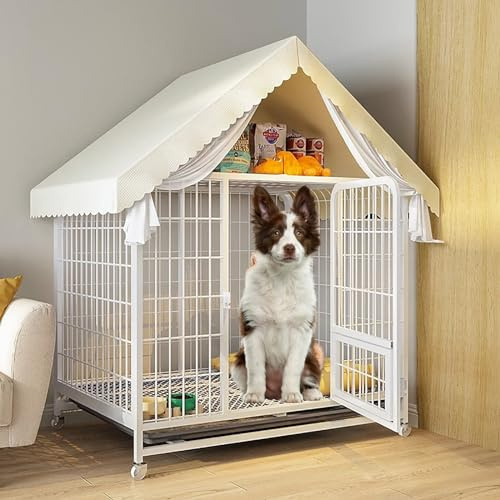 djurbur, Inomhusdekoration Djurhus Hundbur med utdragbar bricka(White)