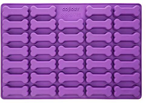 Collory stora ben (7cm) silikonbakform, benbakform för hundkakor och hundgodis, pralinform, non-stick och matsäker (BPA-fri)