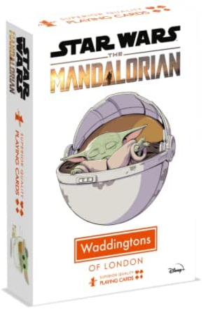 Waddingtons Number 1 Spielkarten Star Wars Mandolarian Baby Yoda Edition - Star Wars Mandolarian Deck Spielkarten - Klassische Kartenspiel für Poker - 1+ Spieler ab 8+ Jahren - Deutsch