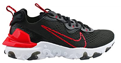 Nike Herren React Vision Sneaker, Black University Red Iron Grey White, 45 EU