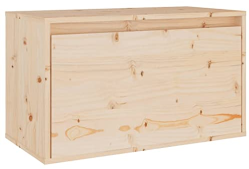 vidaXL Armario de Pared de Madera Maciza de Pino 60x30x35 cm, Armario Colgante, Armario de Madera para Pared, Mueble de Pared