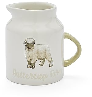Cooksmart Pichet à lait conçu au Royaume-Uni | Pot à lait en céramique pour lait ou crème | Pichet à lait pour tous les types de cuisines - Buttercup Farm