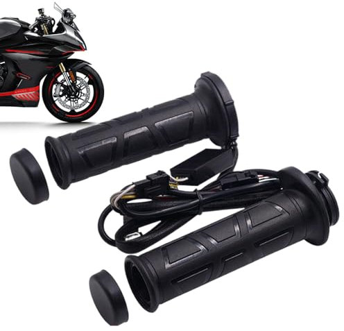 Beheizter Lenkergriff für Motorrad, Warm 12V Elektrisch Beheizte Griffe Lenkerheizung, Einstellbarer Winter Motorradbedarf Wasserdicht Lenkergriff für Motorrad