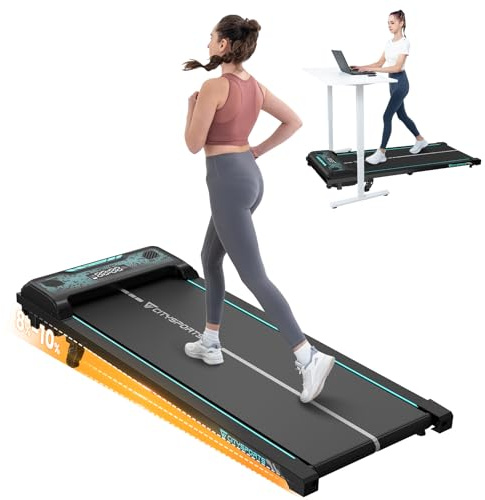 CITYSPORTS Tapis de Course Électrique Inclinable 8–10%, Tapis Roulant Silencieux 1–6 km/h avec Écran LED et Télécommande, Tapis de Marche Pliable pour la Maison et Le Bureau