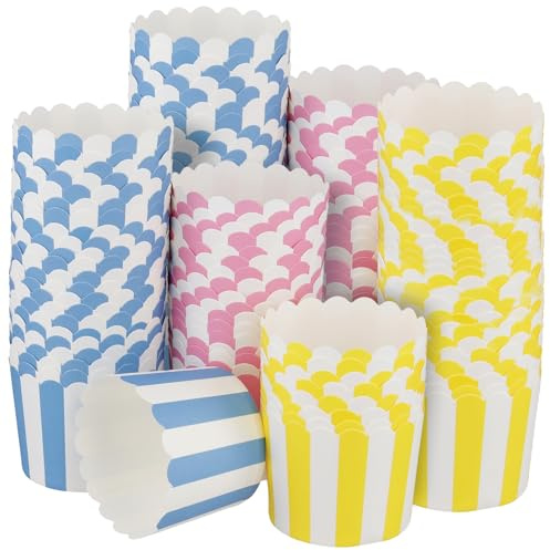 SYUTBOU 300 stycken 7 x 6 x 5 cm muffinsformar, muffinsformar kartong, bakformar papper för födelsedagar, bröllop, fester och fester