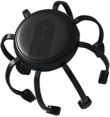 Masajeador automático del cuero cabelludo - Raspador de 360 grados, 5 modos con ajustes de vibración, cabezal eléctrico con patrón pulpo, herramienta de masaje, relajación muscular, aparato del cuero