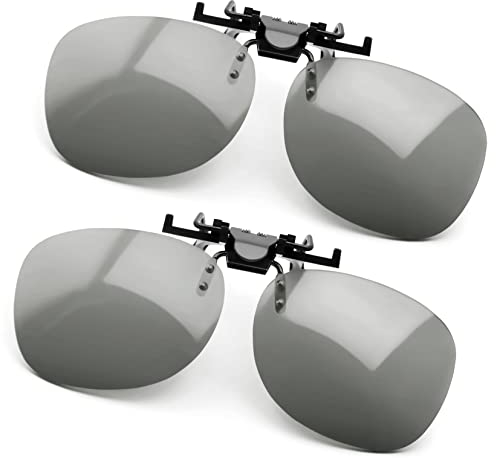 PRECORN 2er Set 3D Brille Clip-On für Brillenträger - Passive 3D-Brille für Cinema 3D kompatibel mit LG, Philips, Panasonic, Toshiba, Grundig, RealD Kinos u. vielen weiteren passiven 3D-Fernsehern