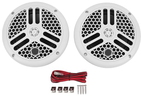 2 Stück 6,5 Zoll Marine-Lautsprecher 120 W Wetterbeständig Klarer Klang Vielseitiger Boot-Audio-Lautsprecher für RV Yacht UTV DC12V