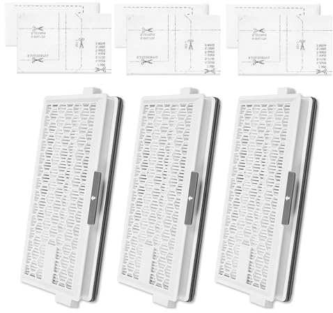 3 filtros HEPA Airclean Plus 50 + 3 filtros de protección del motor + 3 filtros de escape para aspiradoras Miele, lavables, reutilizables, aptas para alérgicos, partículas de hasta 0,3 micras