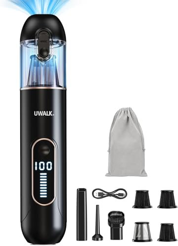 Handstaubsauger Akku Mini Auto Staubsauger: 19000Pa Stark Vacuum Cleaner 7500mAh - USB Aufladbar Kabellos Handsauger mit 3 HEPA Filter - Handheld Akkusauger für Matratzen Car Tierhaare Sofa Home Tisch