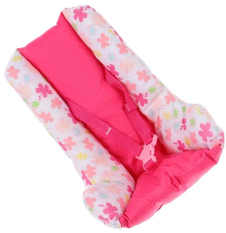 JOINPAYA Puppensicherheitsstuhl Puppen autositz Puppen Puppenhaus Zubehör Set Kleiner Autositz Zubehör für Puppenhausdekoration Puppenautositz Baumwolle Rosa