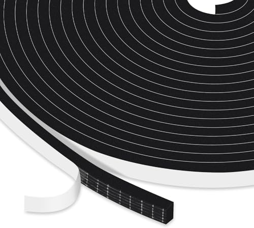 YIMIKI Burletes para Ventanas, Tira Sellado Junta Espuma Aislante Acústico, para Grieta Antigolpe Resistente Buffer de Armario, Aire Acondicionado, 6mm(W) X 3mm(T), 15m Largo