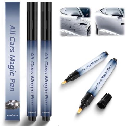 Luylmo 2PCS Stylo Peinture Voiture, Anti Rayure Voiture Carrosserie Stylo pour la Réparation des Rayures Sur la Peinture Automobile,Compatible Toutes Couleurs De Autoheld The Magic Pen