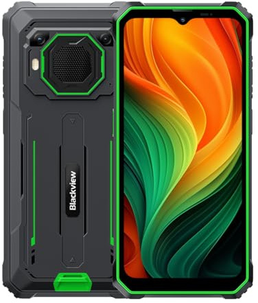 Blackview BV6200 Plus | Smartphone Rugged | 6,56 HD+ 90Hz | 32GB RAM + 128GB (hasta 2TB) | 11000mAh | 16MP + 13MP Cámara| Android 15 | IP68/IP69K | NFC | Dual SIM | Garantía de 2 años | Verde