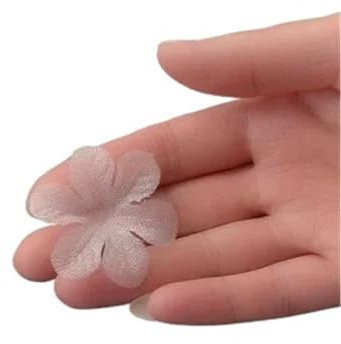 Handgjord 3D-blommig bröllopsklänning, pyrografiskt jeansgarn, huvudbonadsmaterial, 200 st/förpackning (9 Organza 3,5 cm)