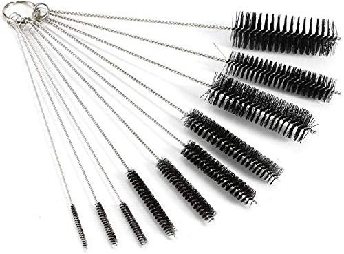 10 Stück Kühlschrank-Kondensator-Reinigungsbürste Wäschetrockner Fusselentlüftungsbürste Faltbare Waschmaschine Reinigungsbürste Heimbürste Schwarz