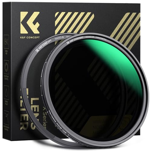 K&F CONCEPT ND Filter 72mm Magnetischer Variabler Graufilter ND8-128 (3-7 Stop) Neutral Graufilter mit Magnetischer Objektivadapter, Nano-Xcel
