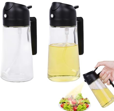 DAJOOEE 2 Paquetes de Pulverizador de Aceite, Botella Pulverizadora para Cocinar y Hornear