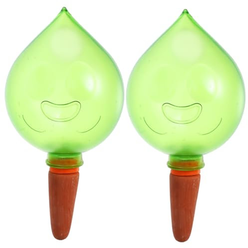 KITANDOVE 2piezas Esferas De Riego Automático para Plantas Bombillas De Agua para Macetas Sistema De Autorriego para Jardín y Hogar Color Verde Claro