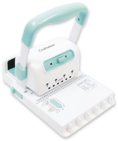 Craftelier - Mini Minty Duo bindemaschine | Bindegerät Kompatibel spiralbindung - und Ringbindungen bis zu 1“ Durchmesser und Scheibenbindungen | Größe 23,5 x 16 x 21 cm