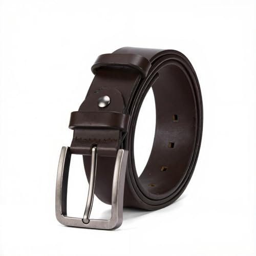 Justay Comf Ceinture pour Homme en Cuir de Vachette Costume en Jean, Cuir Véritable,Cadeau pour Homme