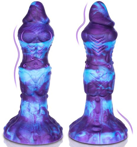 Godemichés Gode xxl Réaliste Large Sex Toys - 22 CM Dragon Gode Puissante Ventouse Dildo Sex Toýs Femme Stimulation du Point G Vaginal et Anal,Grand pénis pour Homme, Couple, Gay XXL Jouets (Jaune)