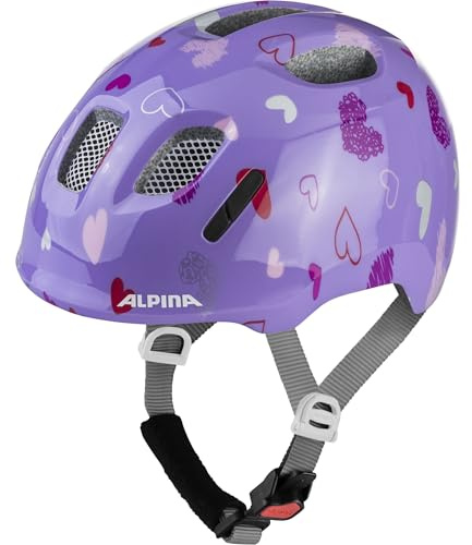 ALPINA Ximo 2 Kinderfahrradhelm, Purple Hearts Gloss, 47-51 cm
