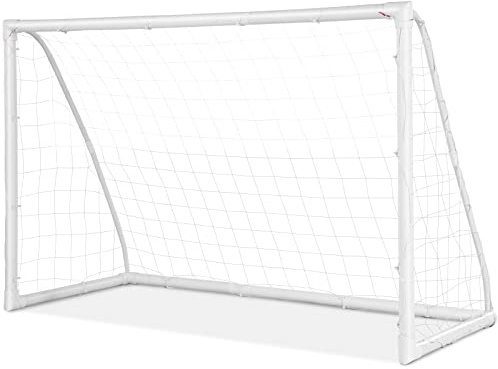 Goplus Soccer Goal, 12'x6'/8'x6'/6'x4' Soccer Net with Strong UPVC Frame, Quick Set-up, High-Strength Netting, Portable Weatherproof Soccer Goals for Backyard Kids Soccer Practice Training(6ftx4ft)