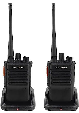 Retevis RB646 Walkie Talkie Wasserdicht, Professionelles PMR446 Zwei Wege Funkgerät, USB Notfallalarm, VOX Wiederaufladbares Walkie Talkie für Kajakfahren, Bootfahren (Schwarz, 2 Stück)