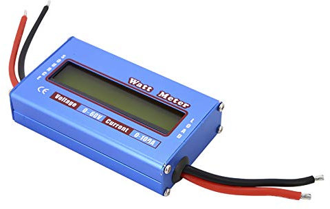 Wattmeter Digital Power DC Amp Meter, RC Wattmeter Solar Wattmeter RC Analysator mit Digitalem LCD DC 60V 100A Wattmeter Zur Messung von Spannung, Strom, Leistung, Ladung und