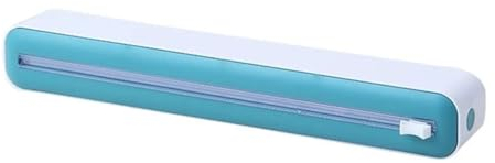 König Design Folienschneider Perfect-Cutter, praktischer Abroller für Frischhaltefolie und Alufolie, Folienspender aus Kunststoff (Grün)