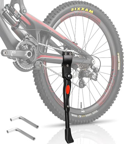 Acooruiteng Fahrradständer Mountainbike Höhenverstellbarer Fahrrad Ständer Stabil Fahrradständer 22-27.5 Zoll Bike Kickstand Seitenständer für Mountainbike Trekkingrad Cityrad Pendlerfahrräder