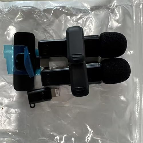 Kabelloses-Mikrofon-Handy for iPhone/Android/Computer PC Mini-Mikrofon Wireless Lavalier Microphone Kabellos Ansteckmikrofon Klein für Streaming, Videoaufnahmen, Interviews, YouTube, TikTok, Vlog