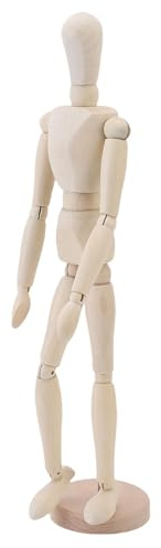 Fabater Strumento per Artista Manichino Articolato in Legno per la Pittura di Figure, Giunti Girevoli, Apprendimento Creativo per la Prima Infanzia - Legno Massello