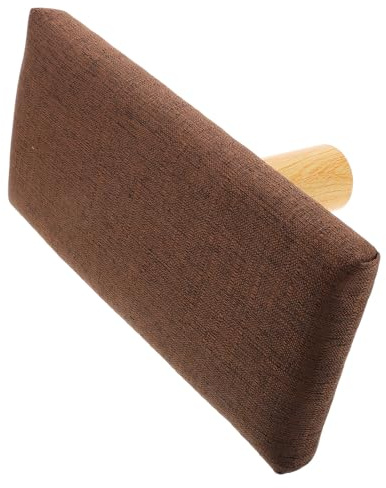 ULTECHNOVO Ergonomic Bench Wooden Stool with Soft Cushion Medium Size Brown Chair for Prayer and Suitable for Users over 150cm Height
