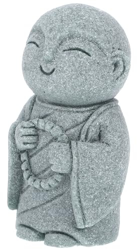 SHINEOFI Japanese Jizo Bodhisattva Buddha Statue, Garden Figurine and Desktop Buddha Sculpture for Home and Outdoor Decoration,