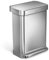 simplehuman 55 Liter, Rechteckig Stainless Steel Pedal Bin, Silver, 55 L
